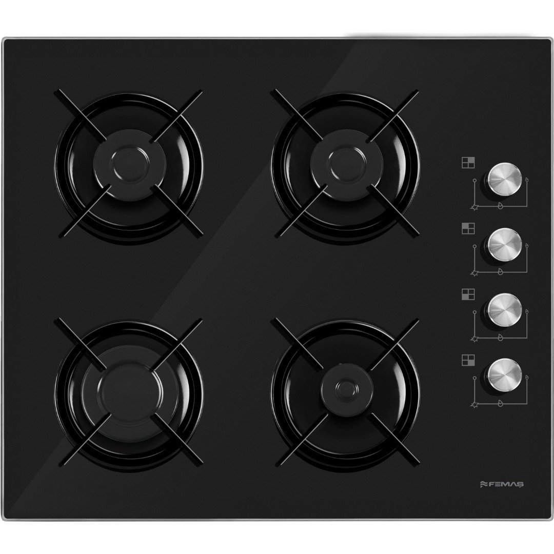 Femaş Siyah Inci 3'lü Ankastre Set ( 5002 Multifonksiyon Siyah Fırın + 3140 Ce Siyah Cam Ocak+ Fd 101 Yatay Siyah Cam Davlumbaz) - Görsel 2