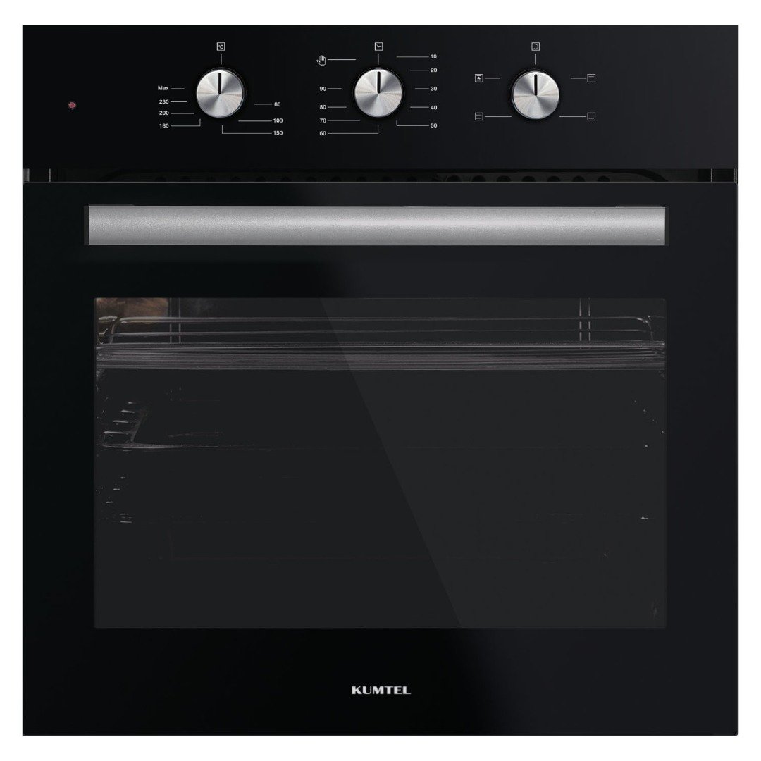 Kumtel Kristal Siyah Cam Ankastre Set (DA6-830 Davlumbaz + KO-40 TAHDF Ocak + B66 - SF2 Fırın) - Görsel 4