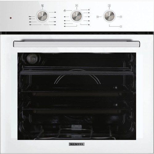 Kumtel Beyaz Cam Ankastre Set (DA6-830 Beyaz Davlumbaz + KO-40TAHDF Ankastre Beyaz Ocak + B66 - S2 (Mt) 3 Pro 3 Düğme(Plus) Cam Tel Raf Beyaz) - Görsel 2