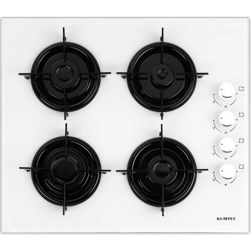 Kumtel Beyaz Cam Ankastre Set (DA6-830 Beyaz Davlumbaz + KO-40TAHDF Ankastre Beyaz Ocak + B66 - S2 (Mt) 3 Pro 3 Düğme(Plus) Cam Tel Raf Beyaz) - Görsel 3