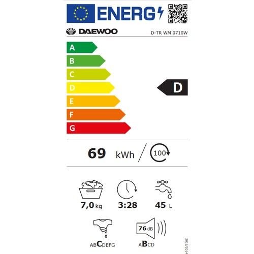 Daewoo TR WM 0710W 7 kg 1000 Devir Çamaşır Makinesi - Görsel 7