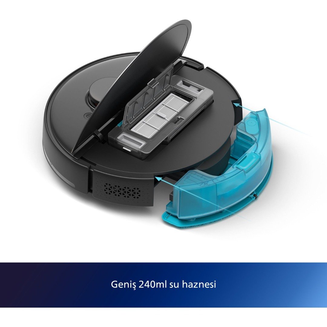 Philips 7000 Serisi 7000 Islak Kuru Robot Süpürge, 5000 PA,Titreşimli Mop,Sert Zemin ve Halıya Uygun, XU7000/01 - Görsel 5