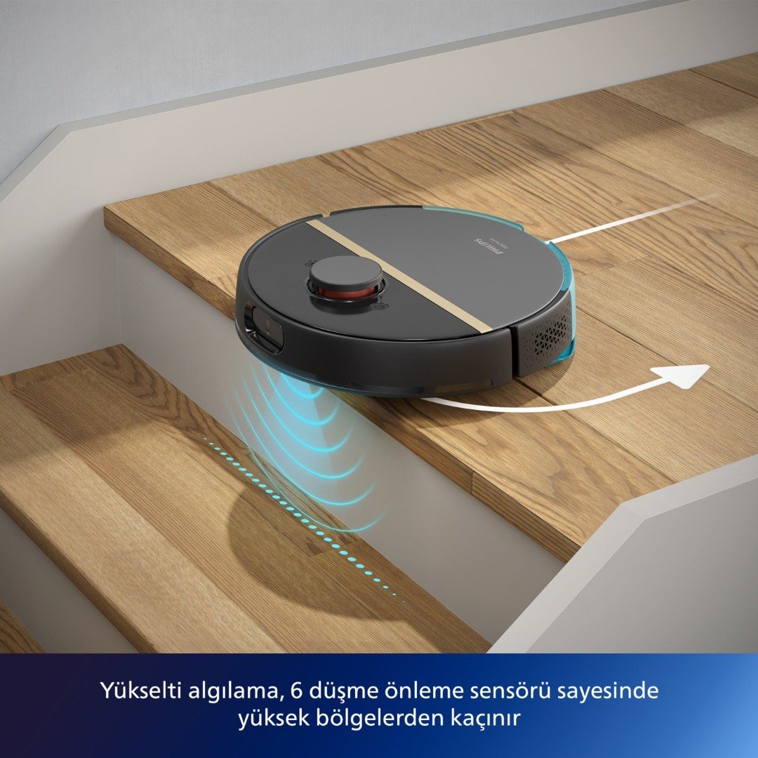 Philips 7000 Serisi 7000 Islak Kuru Robot Süpürge, 5000 PA,Titreşimli Mop,Sert Zemin ve Halıya Uygun, XU7000/01 - Görsel 7