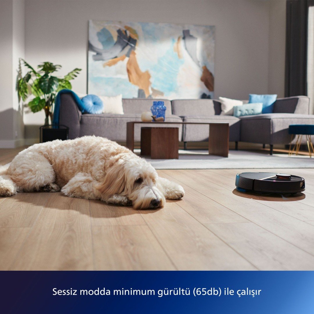 Philips 7000 Serisi 7000 Islak Kuru Robot Süpürge, 5000 PA,Titreşimli Mop,Sert Zemin ve Halıya Uygun, XU7000/01 - Görsel 11