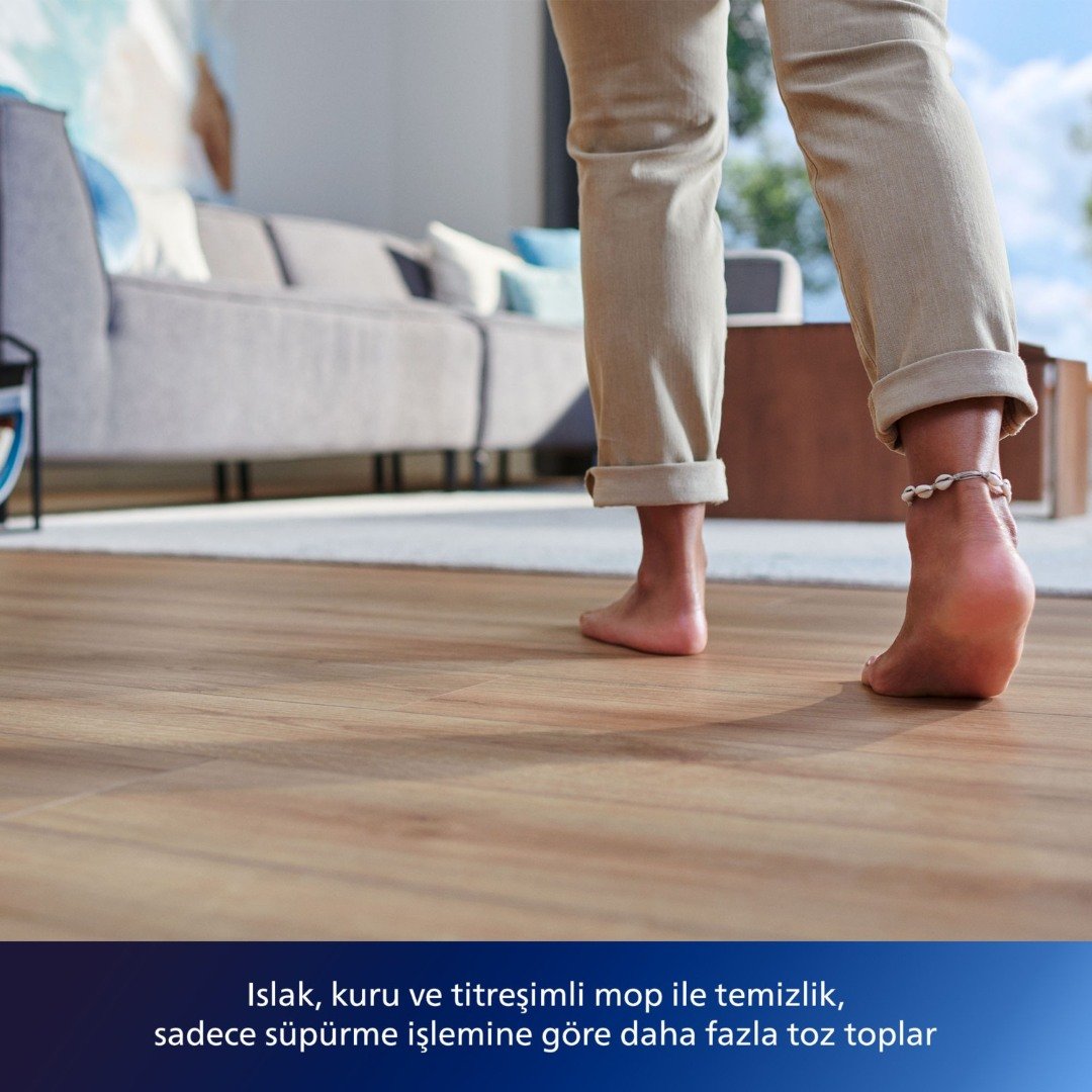 Philips 7000 Serisi 7000 Islak Kuru Robot Süpürge, 5000 PA,Titreşimli Mop,Sert Zemin ve Halıya Uygun, XU7000/01 - Görsel 13