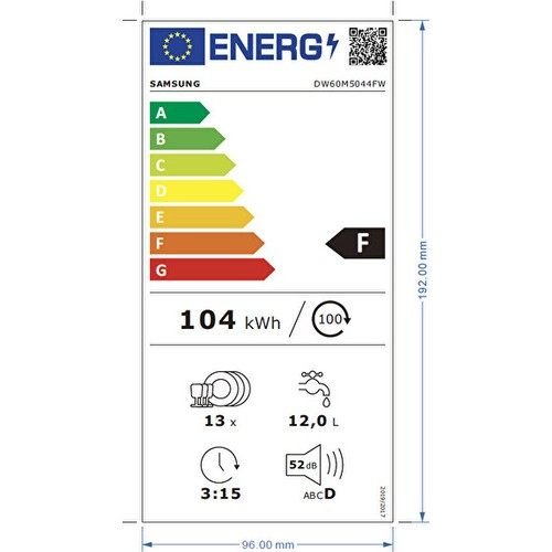 Samsung DW60M5044FW Bulaşık Makinesi Beyaz - Görsel 4