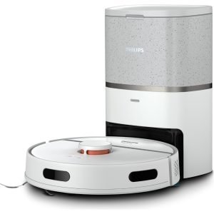 Philips 3000 Serisi Islak Kuru Moplu İstasyonlu Robot Süpürge,4000 PA, Sert Zemin ve Halıya Uygun,Beyaz XU3110/02