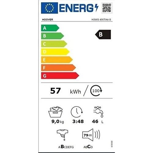 Hoover H3WS 495TA4-S 9 kg Wi-Fi + Bluetooth Bağlantılı 1400 Devir Çamaşır Makinesi - Görsel 2