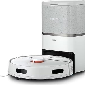 Philips 7000 Serisi Islak ve Kuru İstasyonlu Robot Süpürge, Otomatik boşaltma istasyonlu, Beyaz robot süpürge, XU7100/02
